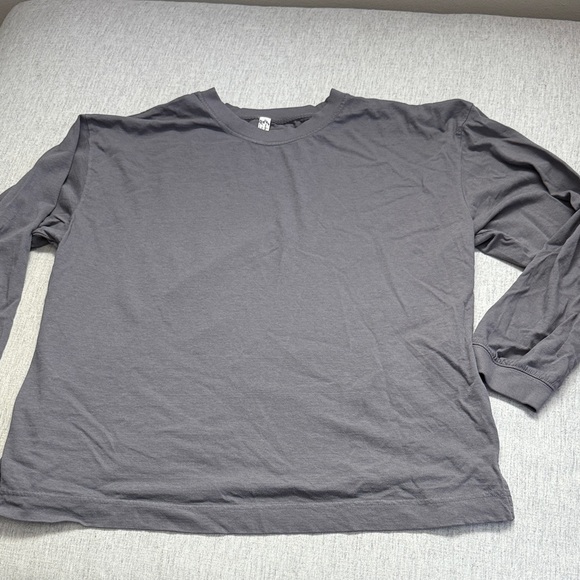 Free People Gray Long Sleeve Tee - Picture 3 of 5
